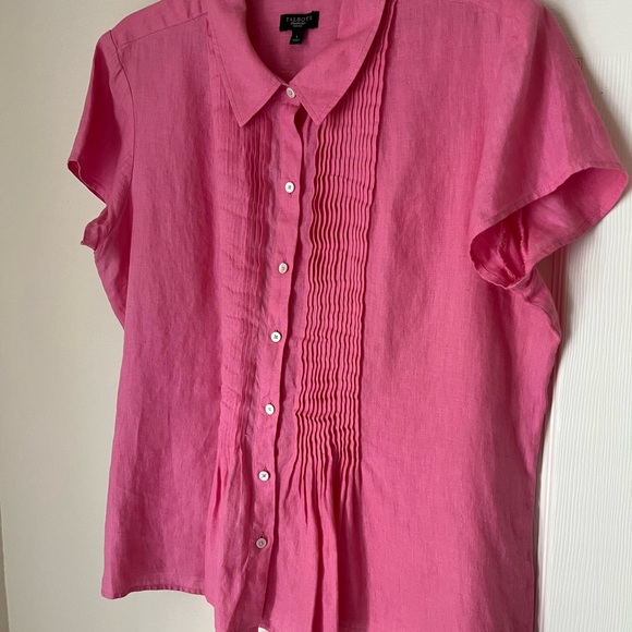 Talbots Pink Linen Top - Picture 3 of 5